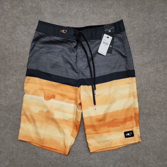 ONeill Other - ONeill Boardshorts Breaker Mens 30 Gray Orange Swim Trunks Pocket Below Knee NEW